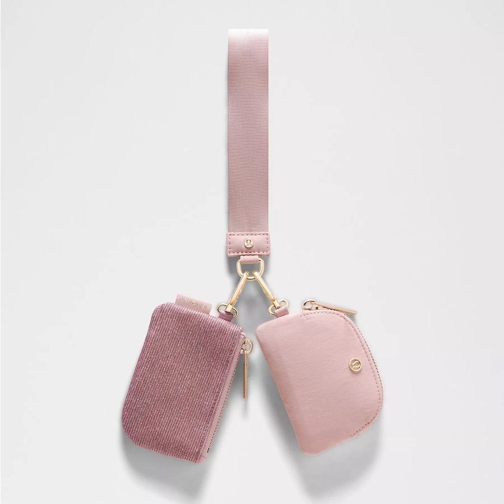 Lululemon Dual Pouch Wristlet Pink Glitter